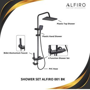 Shower Set Alfiro 001 BK - Set Shower Multifungsi sesuai kebutuhan.