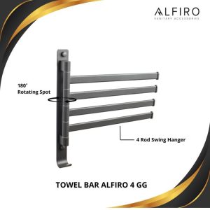 Towel Bar Alfiro 4 GG - Gantungan Handuk,Baju Alumunium, Kuat, dan Tahan Lama