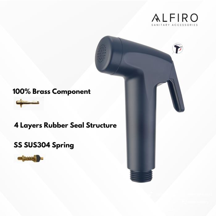 Jet Washer Alfiro BR HO BK – Semprotan Closet Hitam, Kuat & Stylish, Selang 1.2m, Anti Bocor - Gambar 5