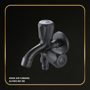 Kran Cabang Alfiro 001 BK – Warna Hitam untuk Shower dan Wastafel, Elegan, Minimalis, Kuat.