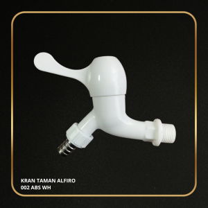 Kran Taman Alfiro 002 ABS WH – Plastik + Brass Cartridge, Kuat & Anti Bocor