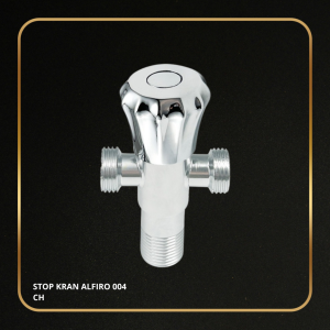 Stop Kran Alfiro 004 CH – Angle Valve Chrome, Brass Kuat, Kualitas Terbaik, Berat 185g
