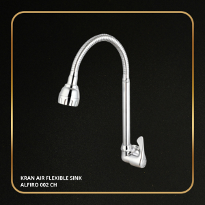 Kran Flexible Sink Alfiro 002 CH – Leher Fleksibel, Chrome, 2 Mode Semprot, Kuat.