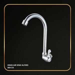 Kran Air Sink Alfiro 004 CH – Kran Dapur, Chrome Elegan, Putar Fleksibel, Kuat Tahan Lama