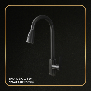 Kran Air Alfiro Pull Out Sprayer SS BK – Semprot Tarik, SS 201, Berputar 360, Dua Jenis Semprotan.