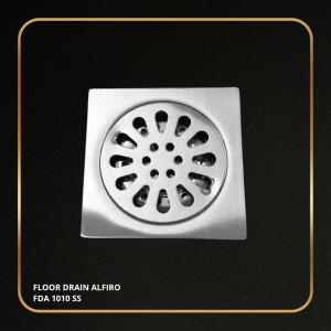 Floor Drain Alfiro FDA 1010 SS - Saringan Kamar Mandi Stainless (10x10) Anti Bau & Serangga, Stainless Steel